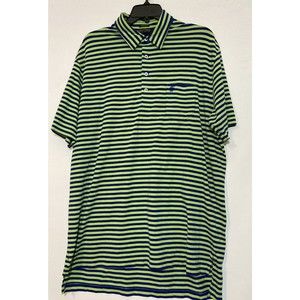 Polo Golf Ralph Lauren Shirt Mens Large Lisle Green Blue Striped